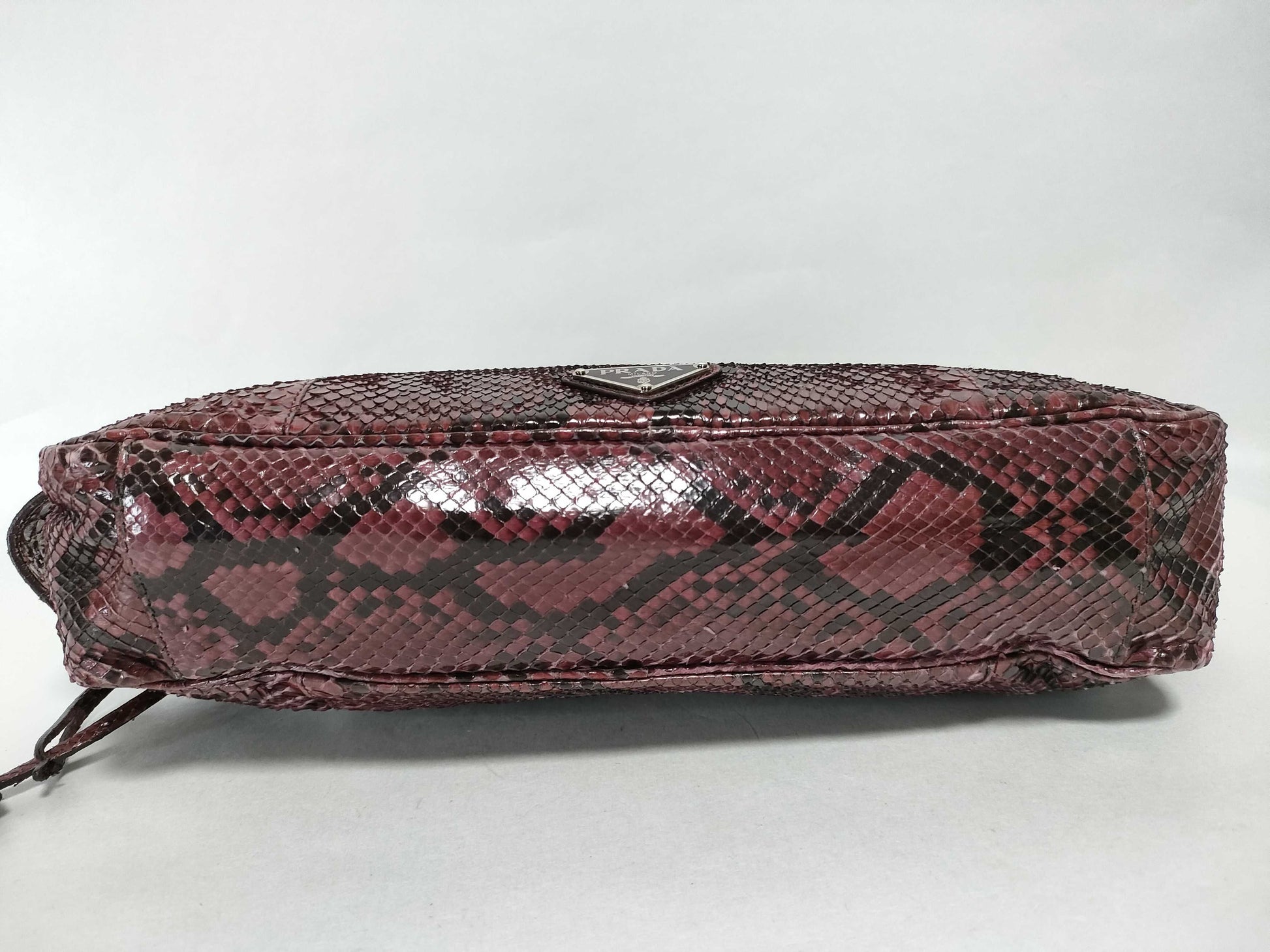 PRADA Prada Python Triangle Logo Bag Handbag