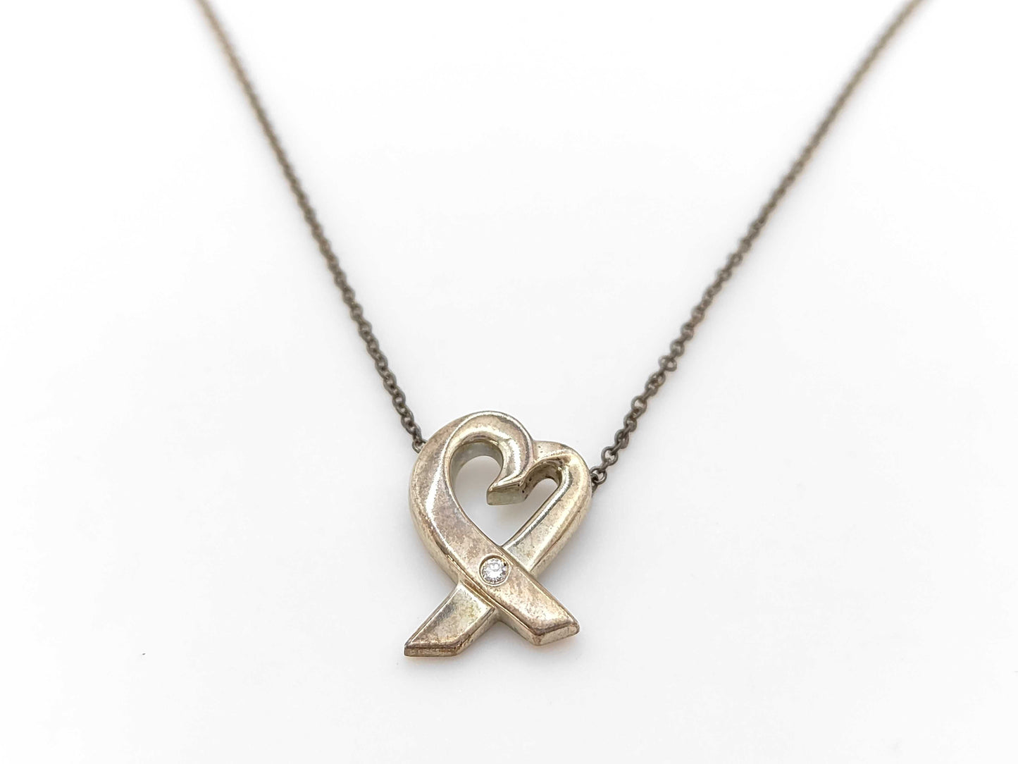 Tiffany & Co. Tiffany SV925 Loving Heart NC 1P Diamond Necklace