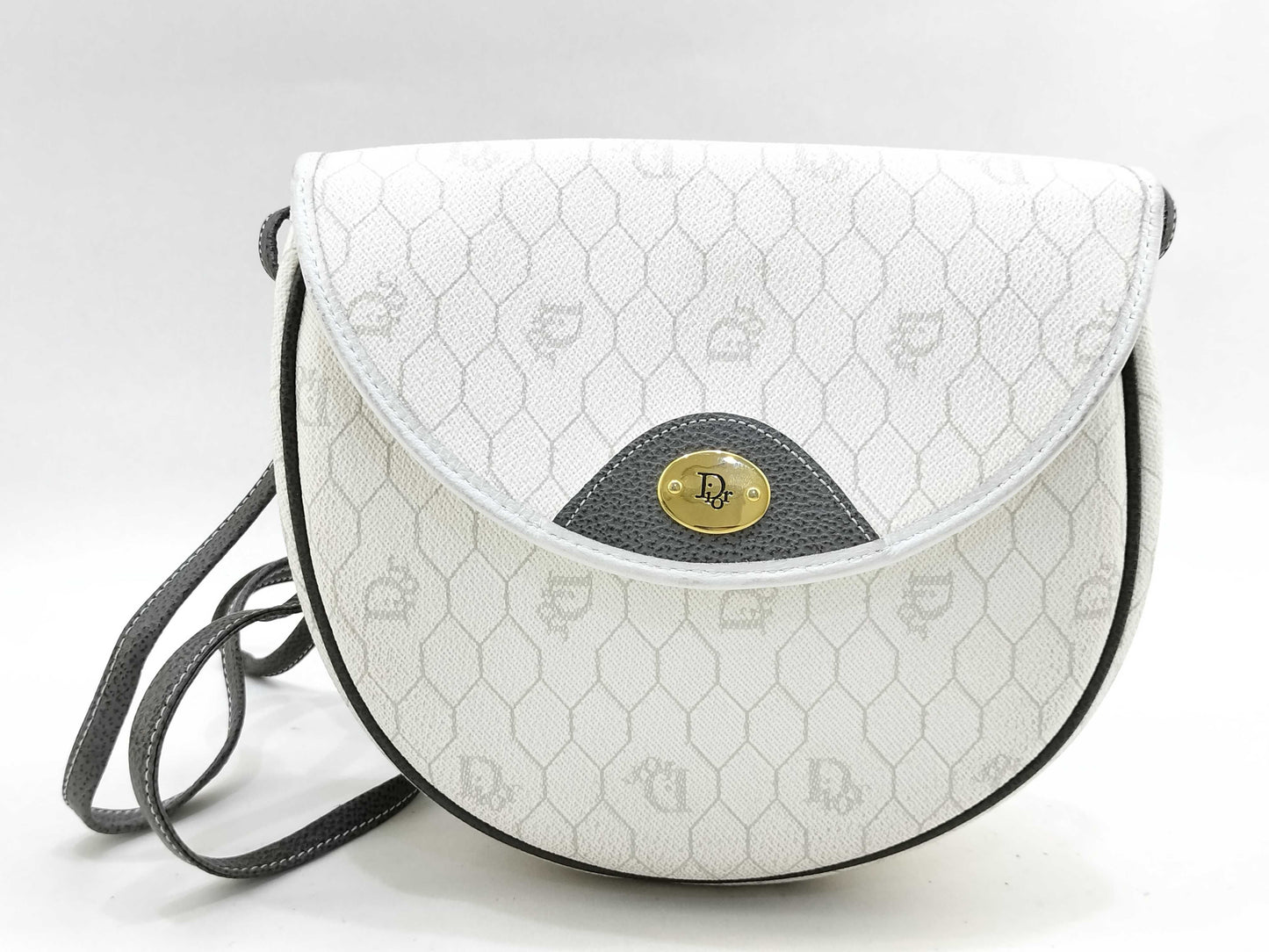 Dior Honeycomb Shoulder Pouch White Shoulder Bag