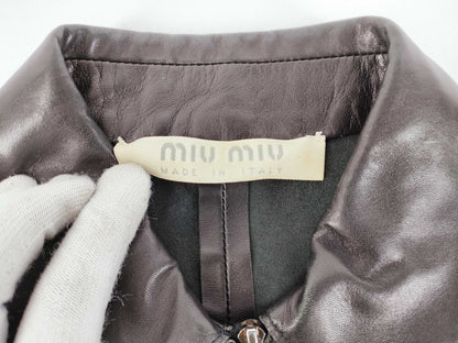 Miu Miu Leather Jacket Jacket