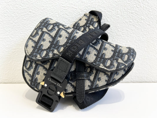 Dior Christian Dior Christian Dior Oblique Saddle Bag Trotter Leather Waist Body Bag Shoulder Bag