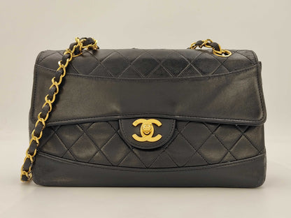 CHANEL CHANEL Design Stitch Matelasse Shoulder Bag Black
