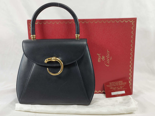 Cartier Leather Handbag in Black
