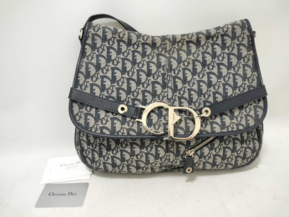 Dior Trotter Shoulder Bag, Trotter Canvas Navy