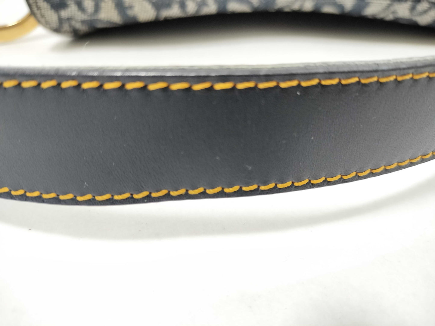 Dior Trotter Saddle Bag, One-Shoulder Bag, Trotter Canvas, Navy Blue