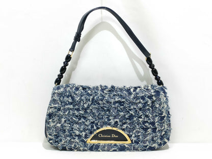 Dior Marispearl Denim Blue Shoulder Bag