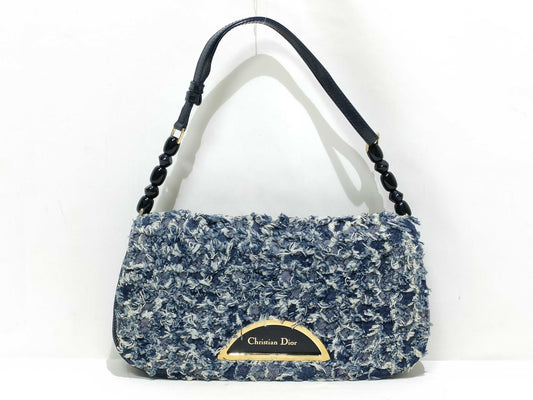 Dior Marispearl Denim Blue Shoulder Bag
