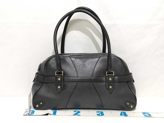 GUCCI Horsebit Handbag in Black Calfskin Boston Bag