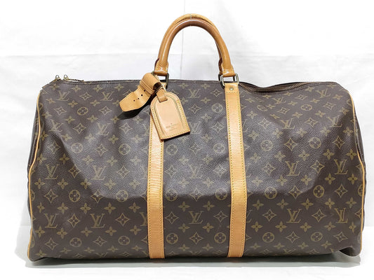 LOUIS VUITTON Monogram Louis Vuitton Keepall 55 Boston Bag