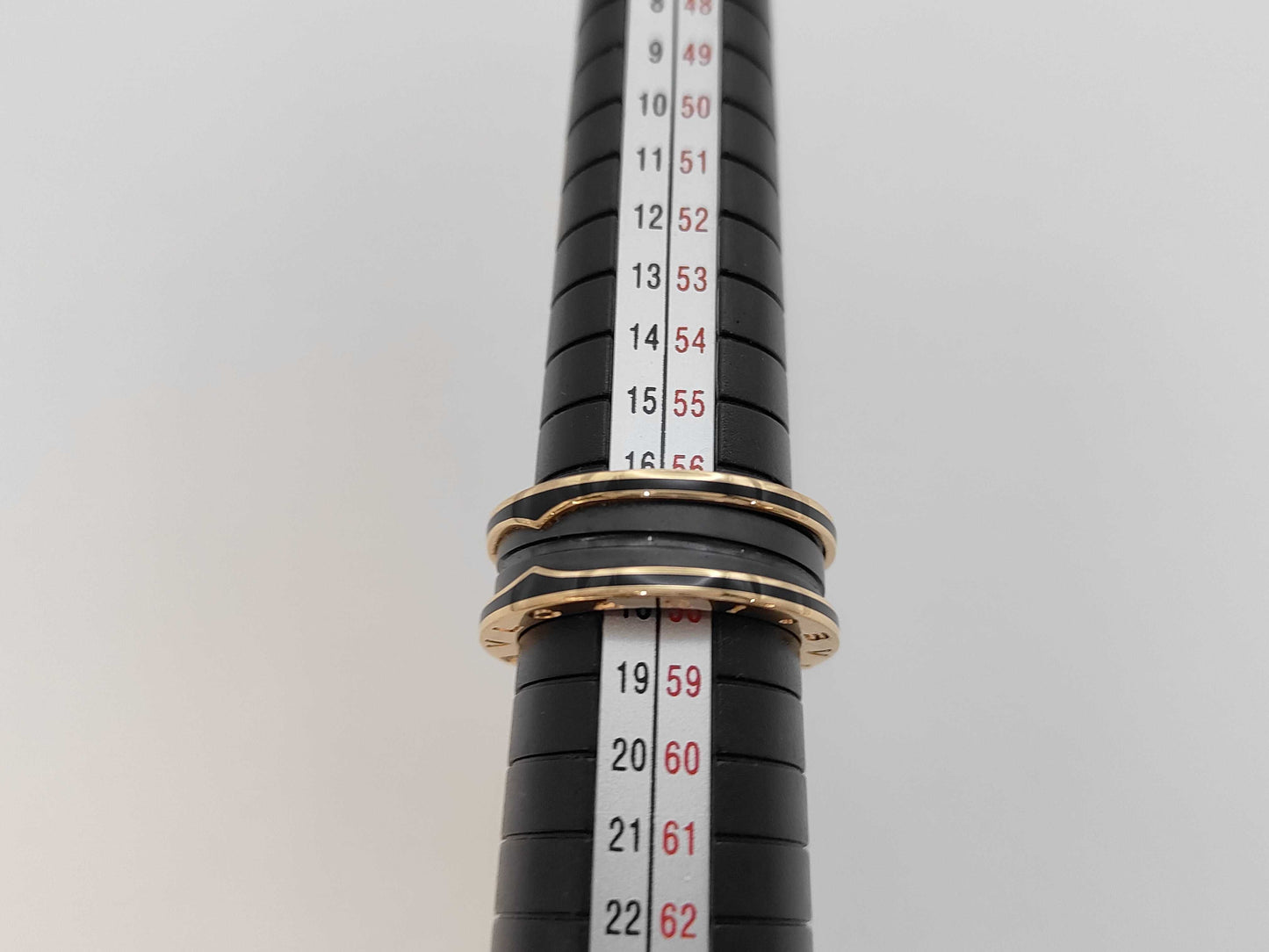 BVLGARI B.zero1 #58 Black Ceramic PG Au750 8.3g Ring 