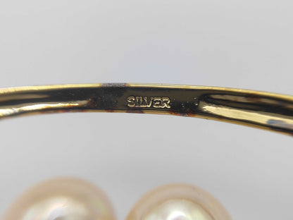 Accessory wink pearl silver engraved brooch Akoya pearl brooch