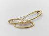 Accessory wink pearl silver engraved brooch Akoya pearl brooch