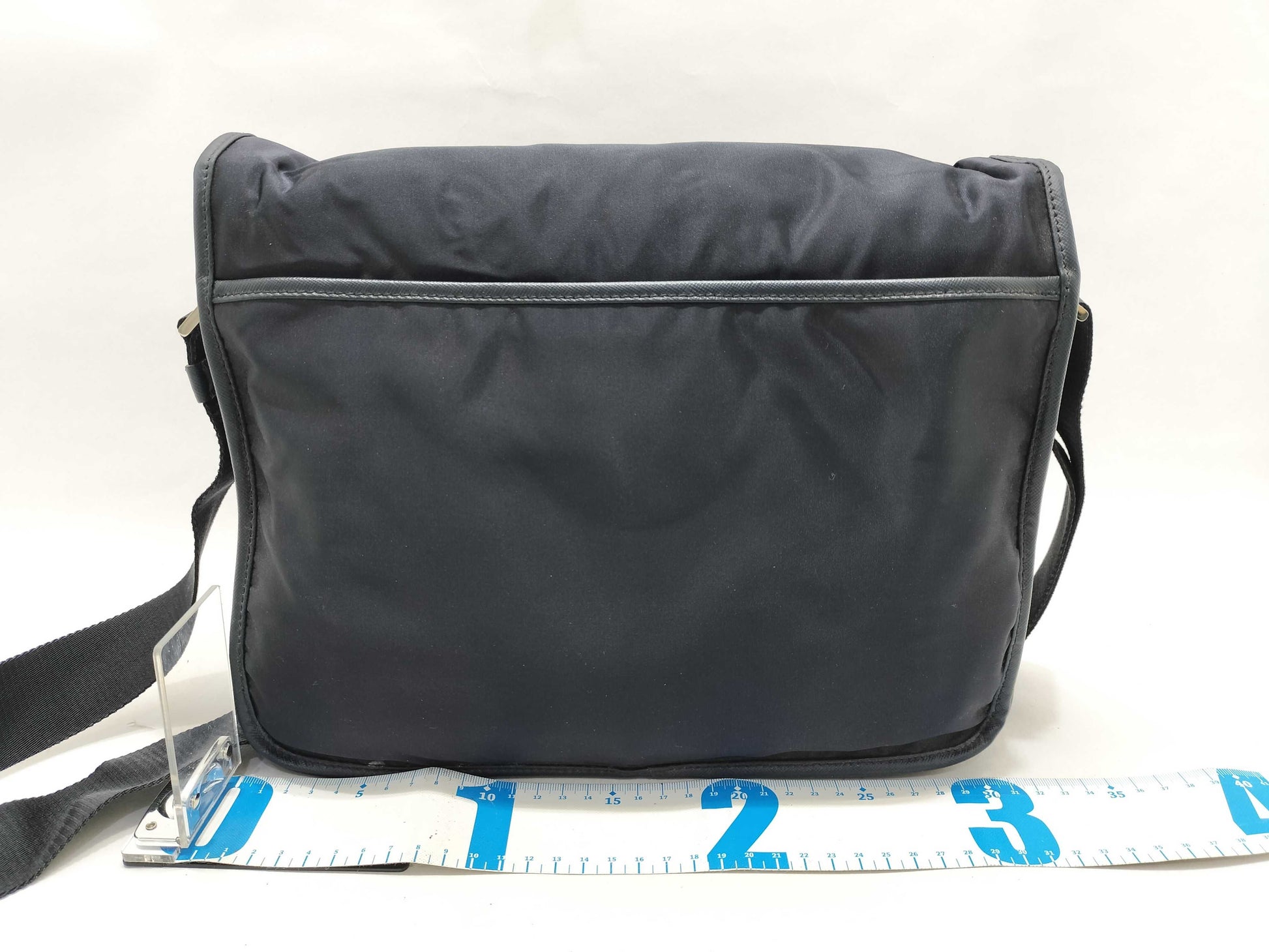 PRADA Nylon Messenger Bag, Tessuto, Double Pocket, Nylon, Black, Shoulder Bag