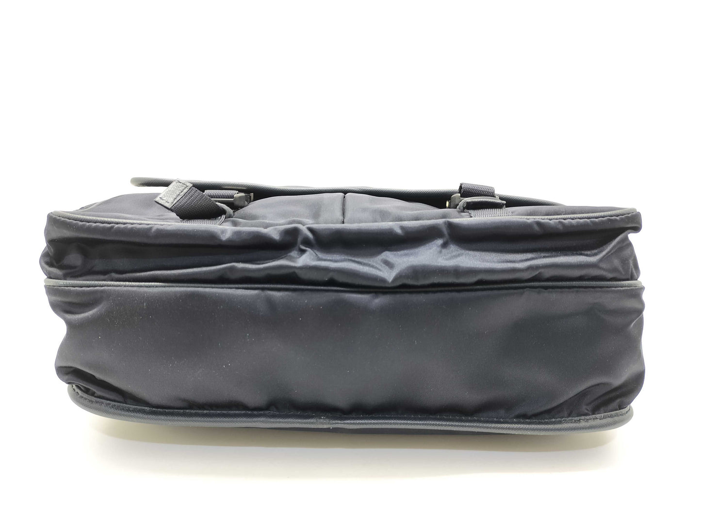 PRADA Nylon Messenger Bag, Tessuto, Double Pocket, Nylon, Black, Shoulder Bag