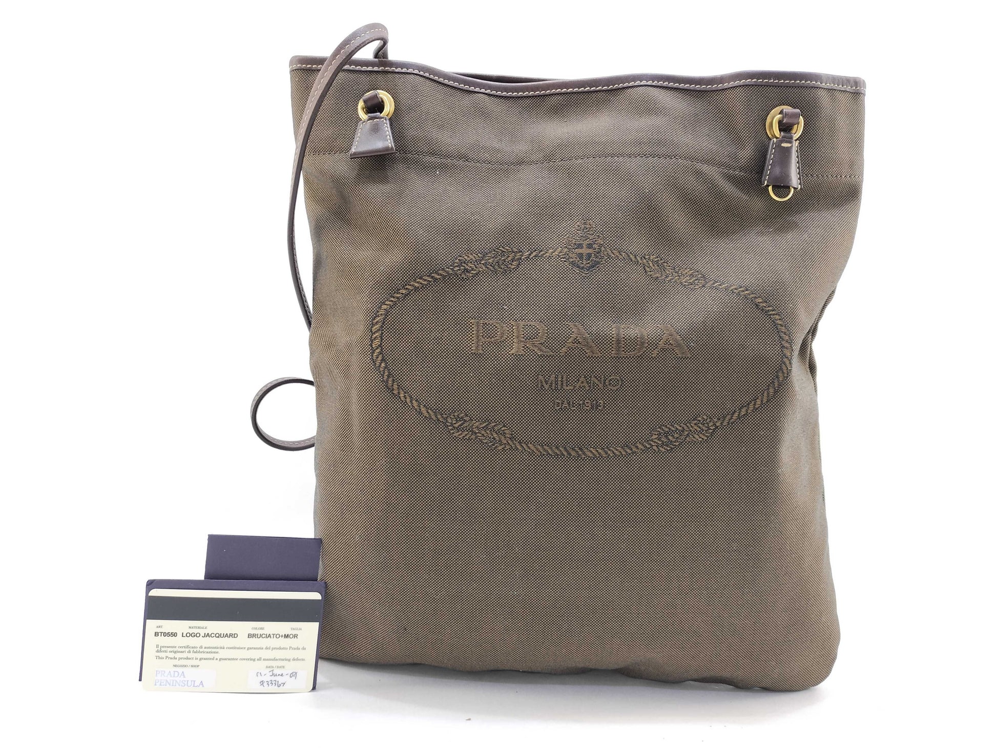 PRADA PRADA Jacquard Tote Bag Tote Bag Shoulder Bag