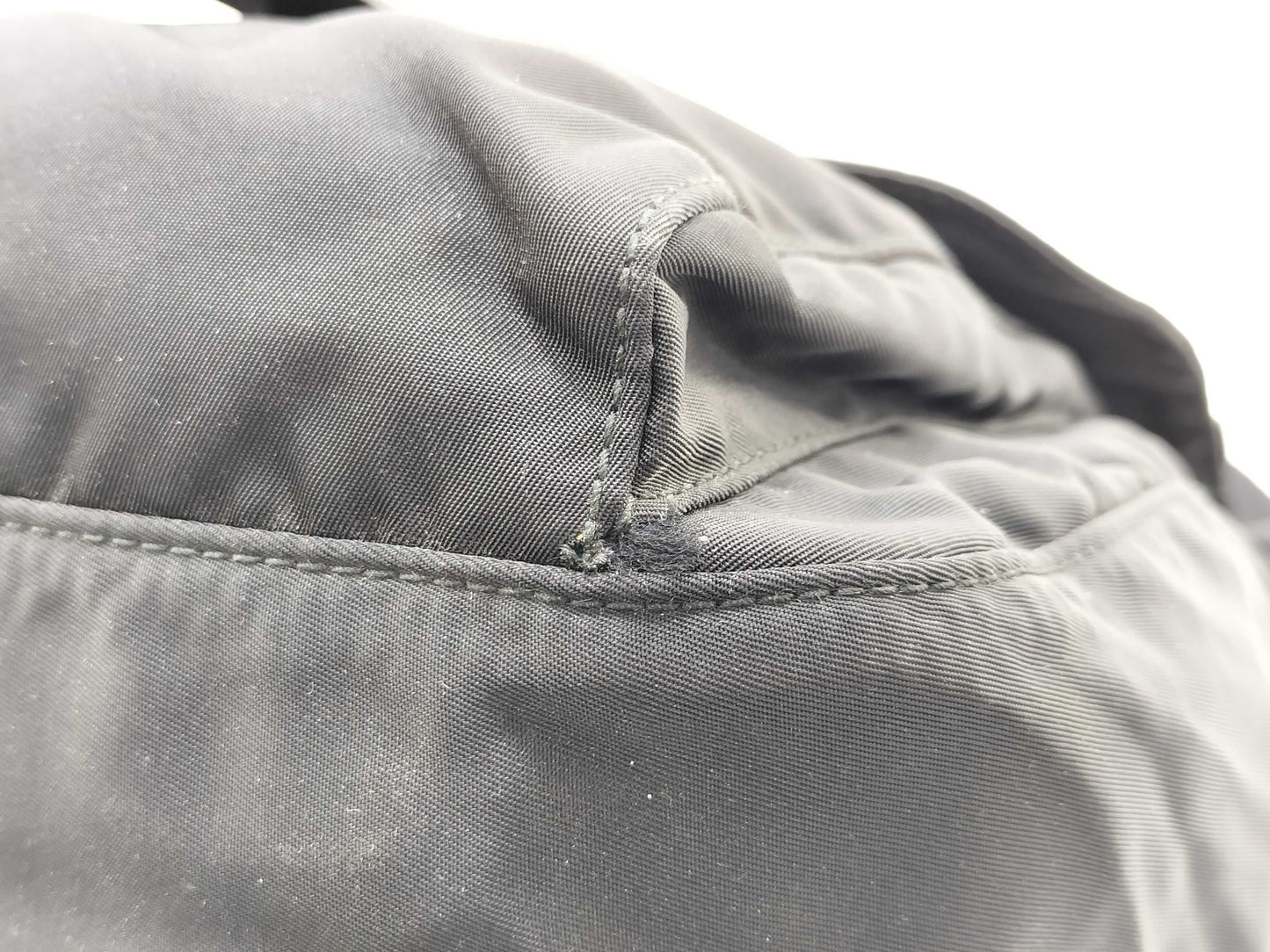 PRADA Nylon Messenger Bag with Double Pockets, Tessuto, Black Nylon Shoulder Bag