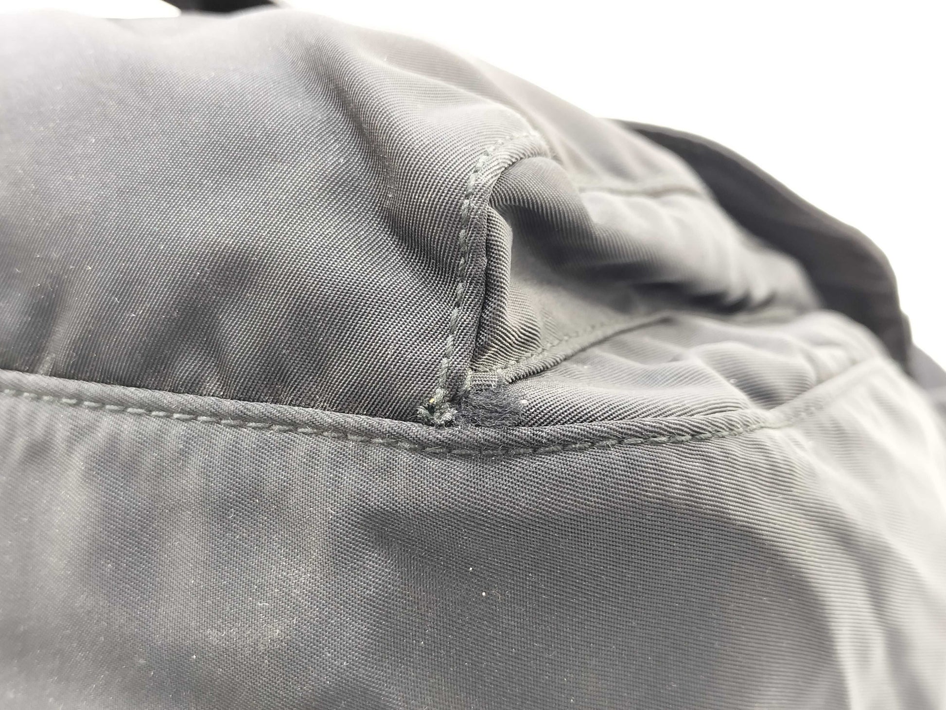 PRADA Nylon Messenger Bag with Double Pockets, Tessuto, Black Nylon Shoulder Bag