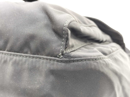 PRADA Nylon Messenger Bag with Double Pockets, Tessuto, Black Nylon Shoulder Bag