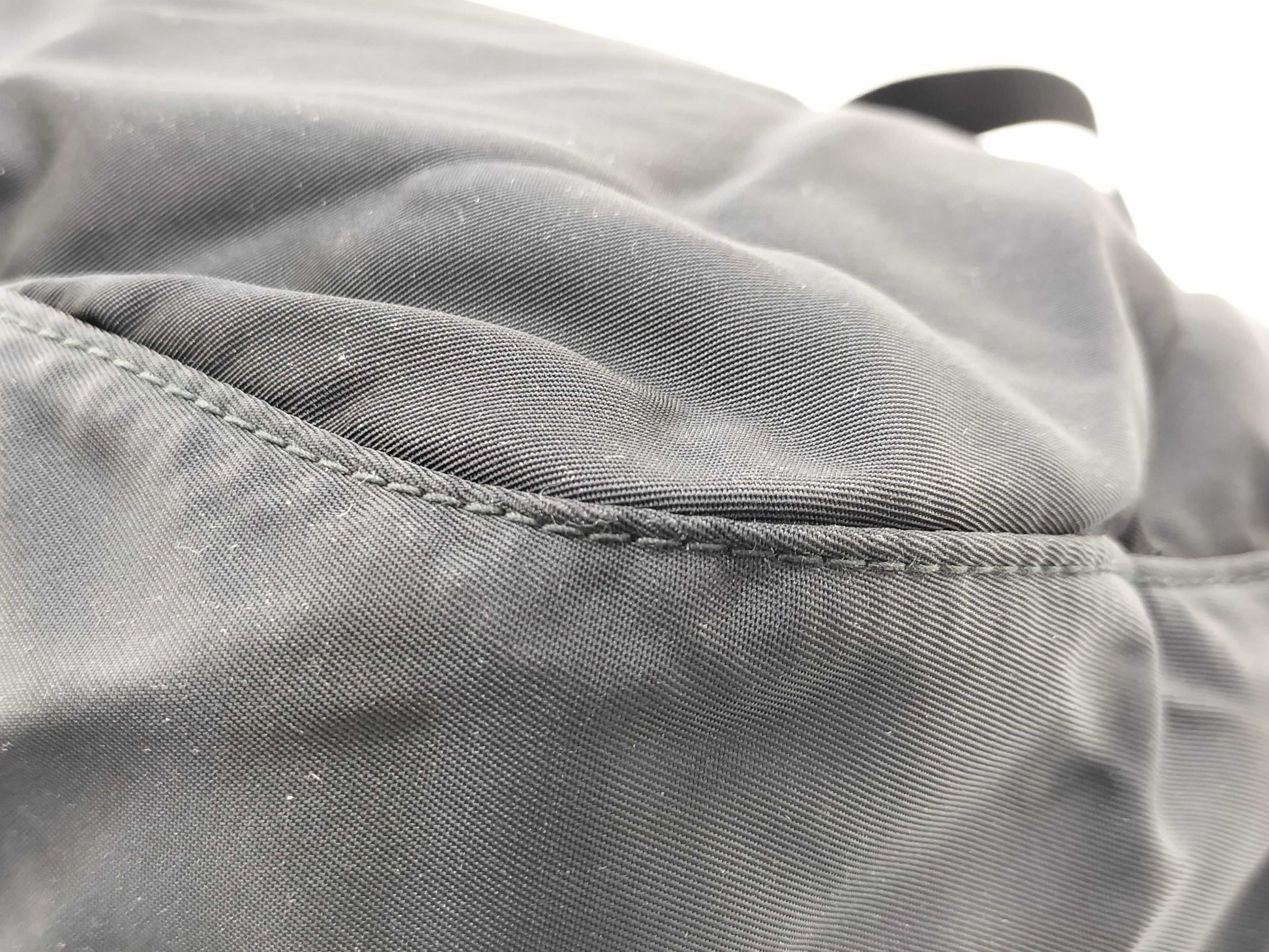 PRADA Nylon Messenger Bag with Double Pockets, Tessuto, Black Nylon Shoulder Bag