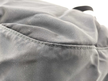 PRADA Nylon Messenger Bag with Double Pockets, Tessuto, Black Nylon Shoulder Bag
