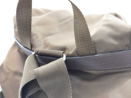 PRADA Nylon PRADA Nylon Triangle Plate Backpack Brandy Backpack