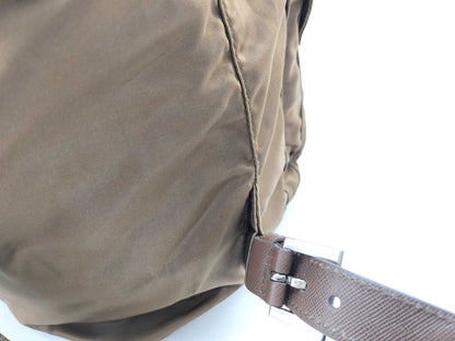 PRADA Nylon PRADA Nylon Triangle Plate Backpack Brandy Backpack