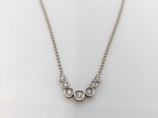 D0.30ct Pt850 7.0g Necklace 