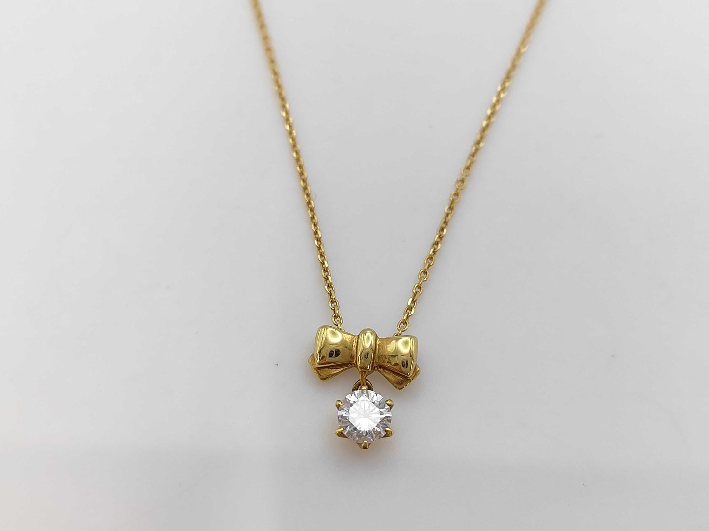 D0.33ct K18 2.5g Necklace 