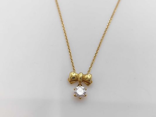 D0.33ct K18 2.5g Necklace 