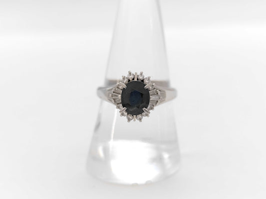 S1.41ct D0.31ct Pt900 6.2g Ring 
