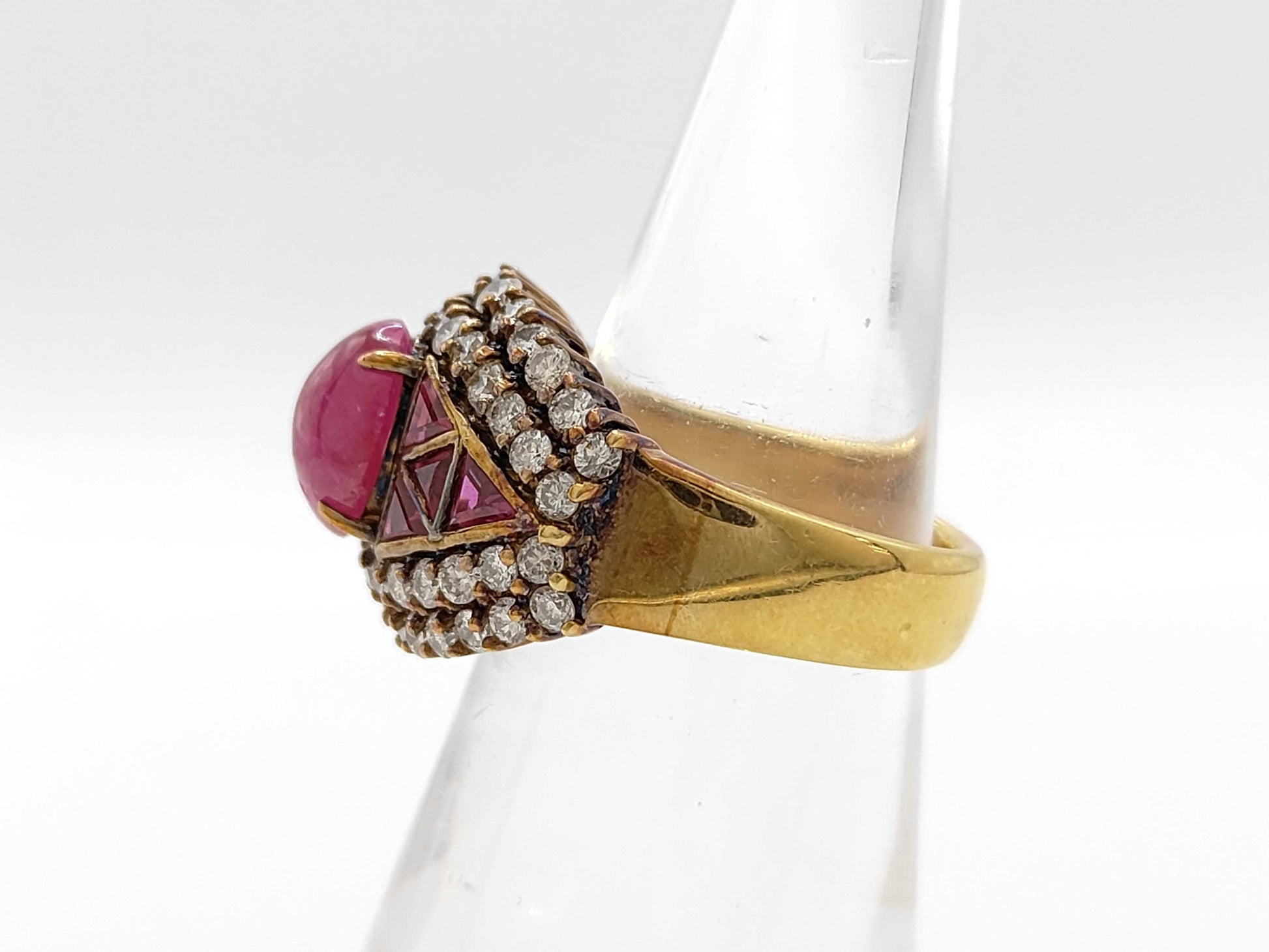 R2.83/0.80ct D1.47ct K18 13.6g Ring 