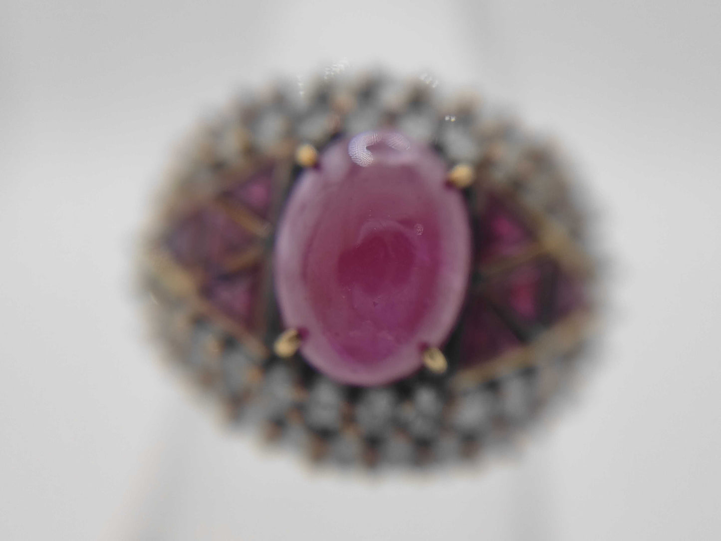 R2.83/0.80ct D1.47ct K18 13.6g Ring 