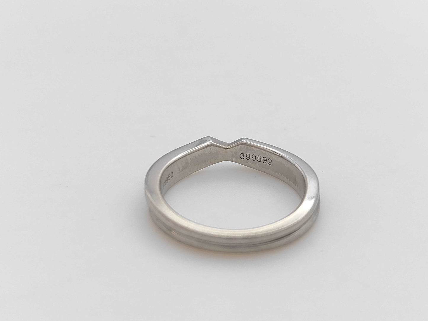 HARRY WINSTON Trist Two-Row Diamond Pt950 4.6g Ring 