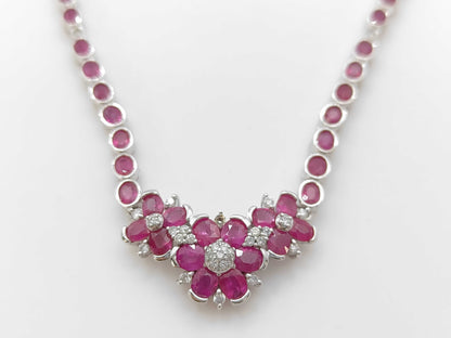 R17.70ct D0.50ct K18WG 29.2g Necklace 