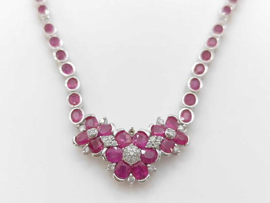 R17.70ct D0.50ct K18WG 29.2g Necklace 