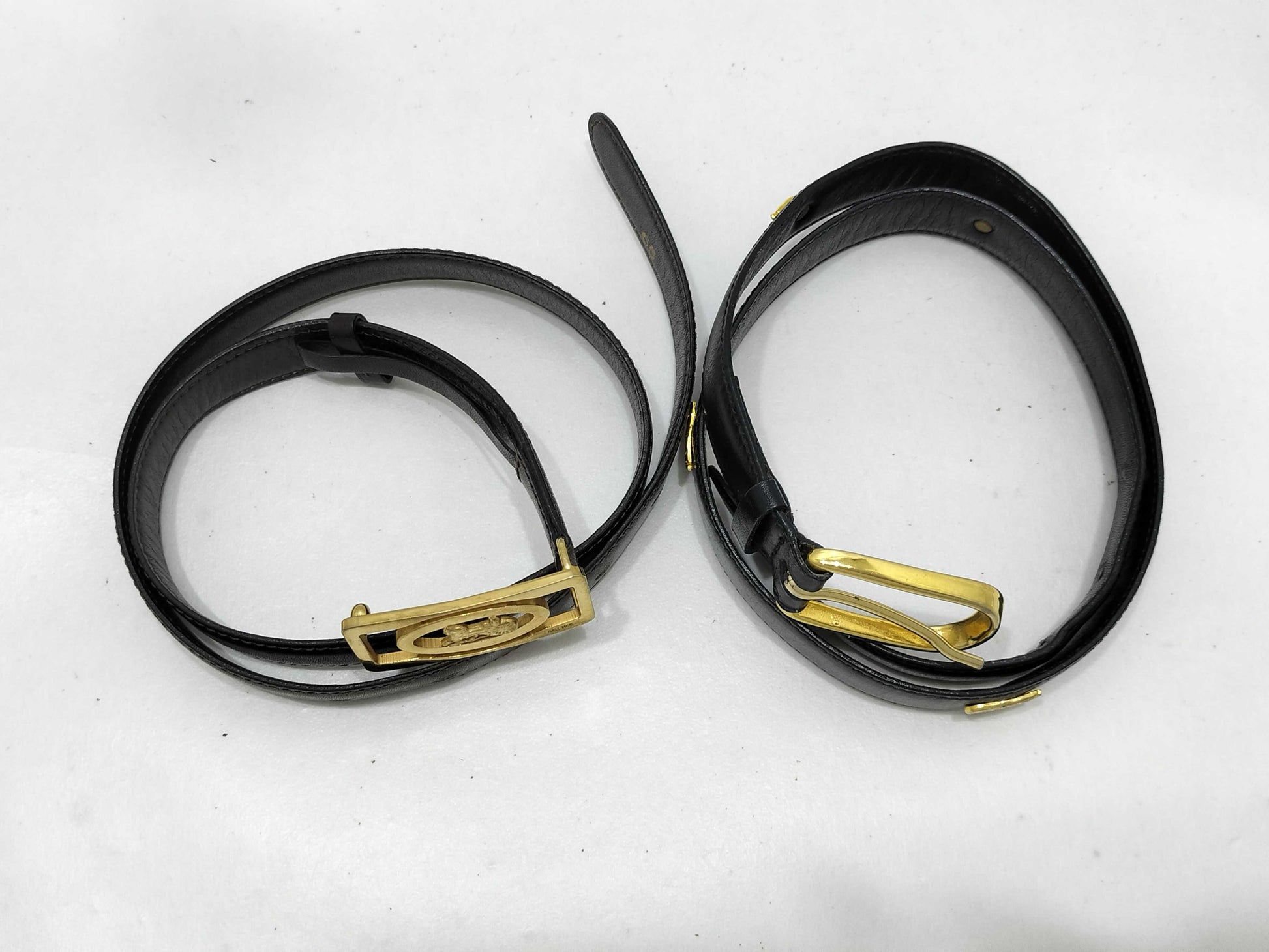 CELINE CELINE Belt with Carriage Clasp, Set of 2 Belts