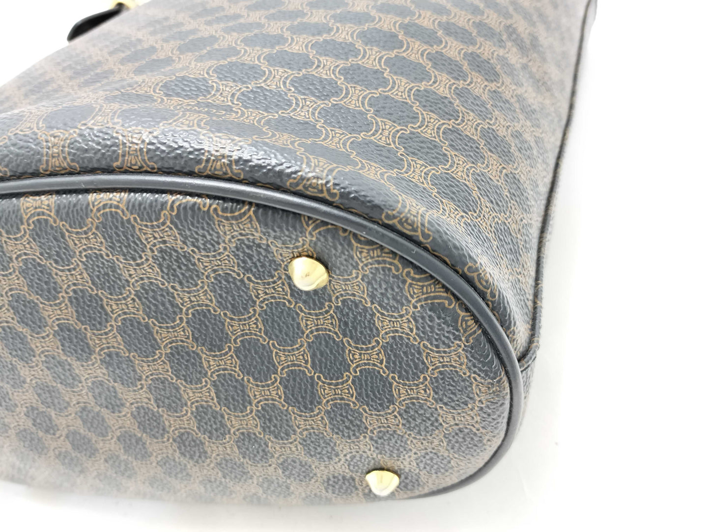 CELINE Triomphe Black Macadam Tote Bag