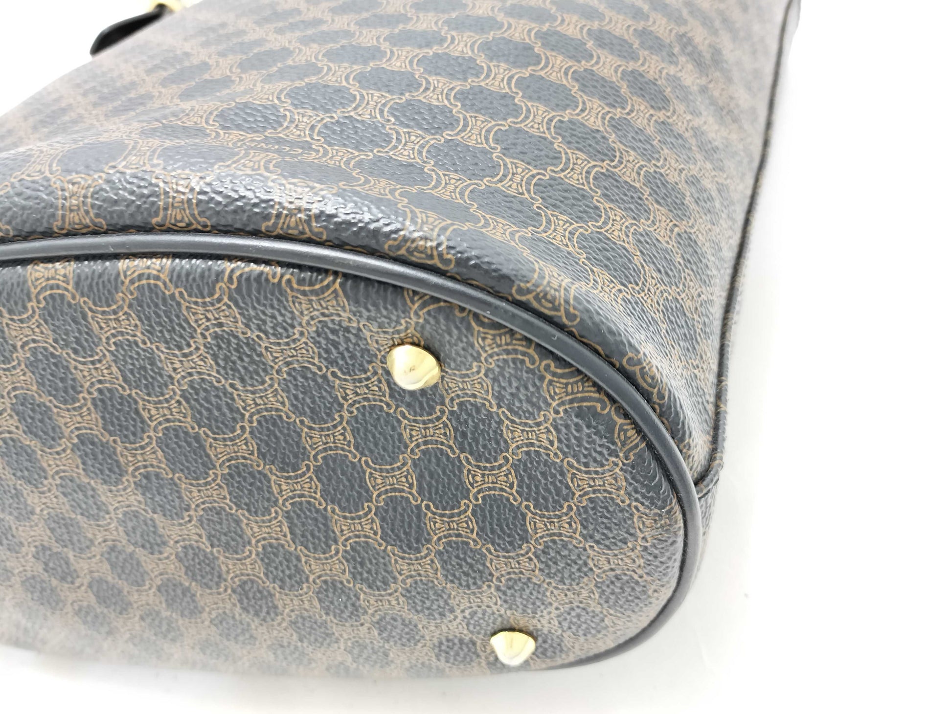 CELINE Triomphe Black Macadam Tote Bag