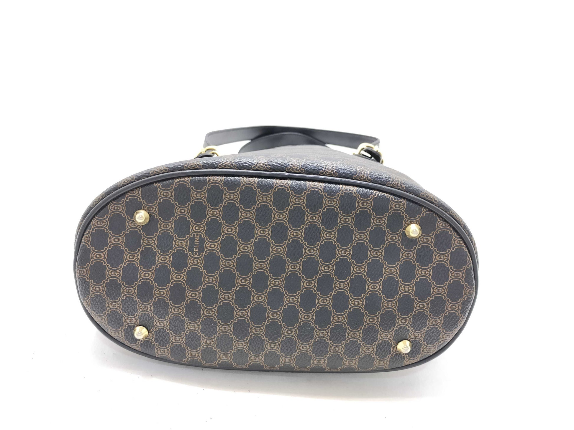 CELINE Triomphe Black Macadam Tote Bag