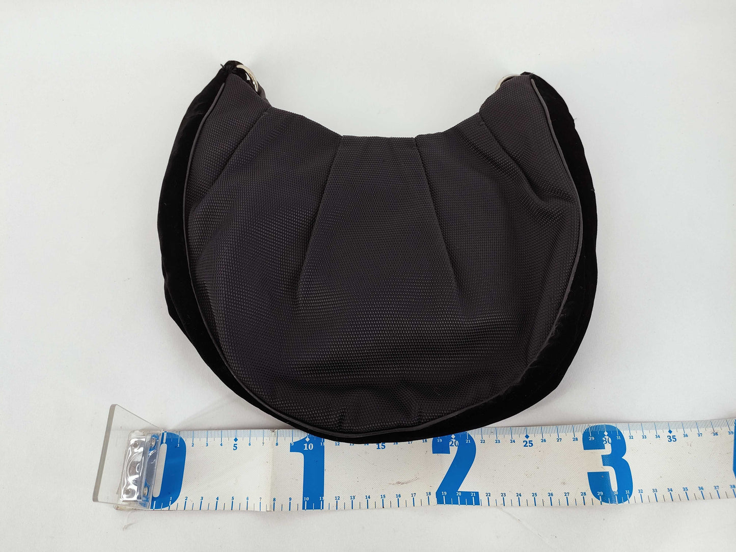 SAINT LAURENT Canvas Velvet Logo Mombasa Style Shoulder Bag