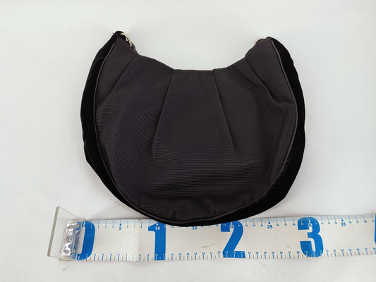 SAINT LAURENT Canvas Velvet Logo Mombasa Style Shoulder Bag