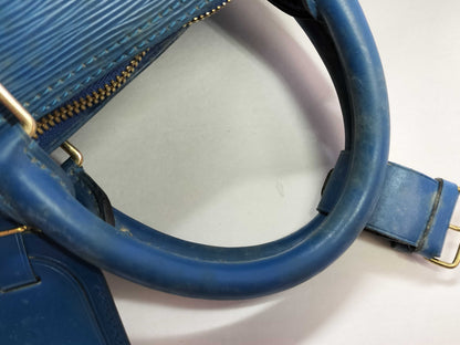 LOUIS VUITTON Epi Keepall 55 Toledo Blue Boston Bag