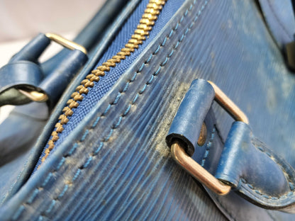 LOUIS VUITTON Epi Keepall 55 Toledo Blue Boston Bag