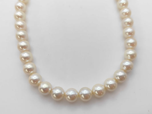 Faux Pearl Sterling Silver 43.4g Necklace 