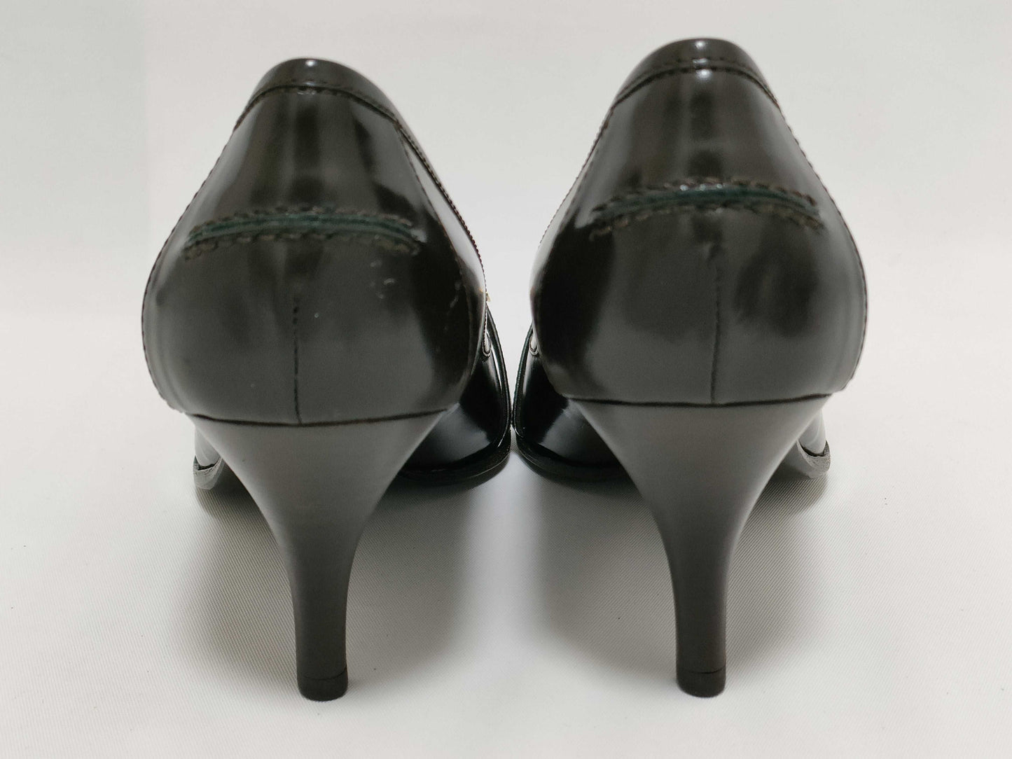 HERMES Kelly Hermes Heel Pumps, Brown Leather, Unused