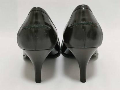 HERMES Kelly Hermes Heel Pumps, Brown Leather, Unused