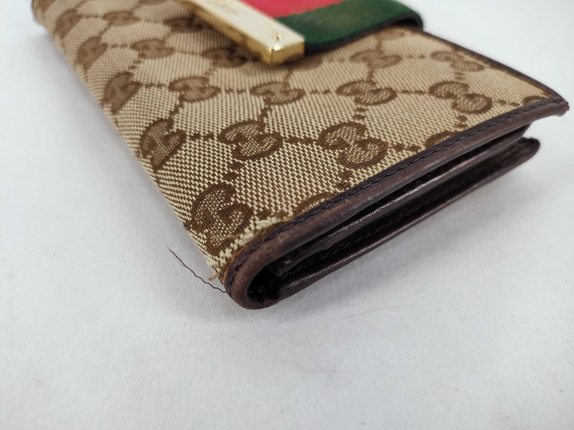 GUCCI GG Canvas GUCCI Gucci Long Wallet GG Canvas Sherry Line Wallet