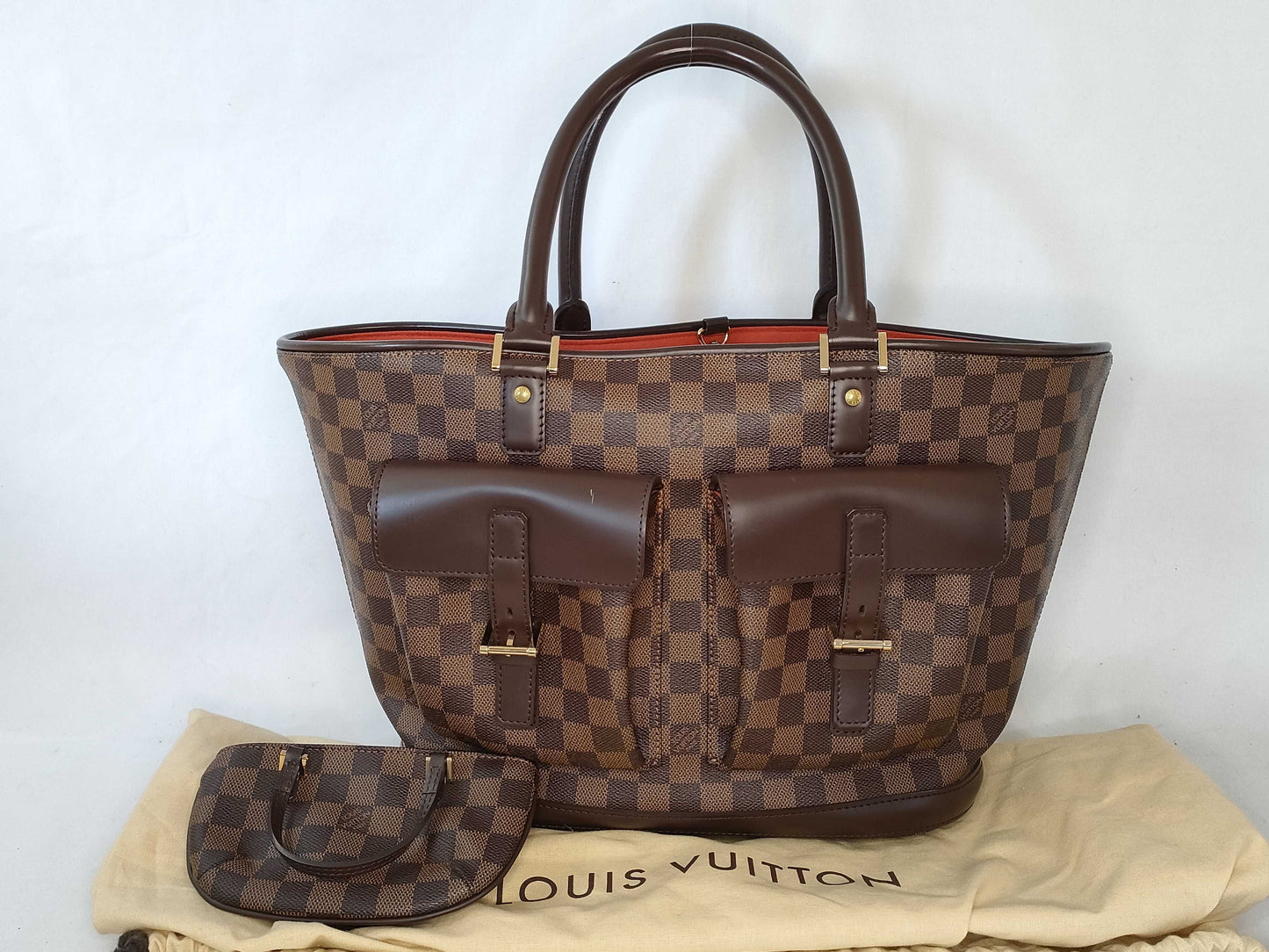LOUIS VUITTON Damier LV Manosque Handbag