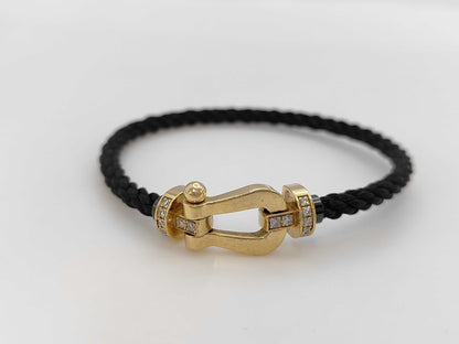 FRED Force 10 #18 Diamond Au750/SS 10.6g Bracelet/Bangle 