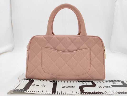 CHANEL Caviar Skin Chanel Tote Boston Bag